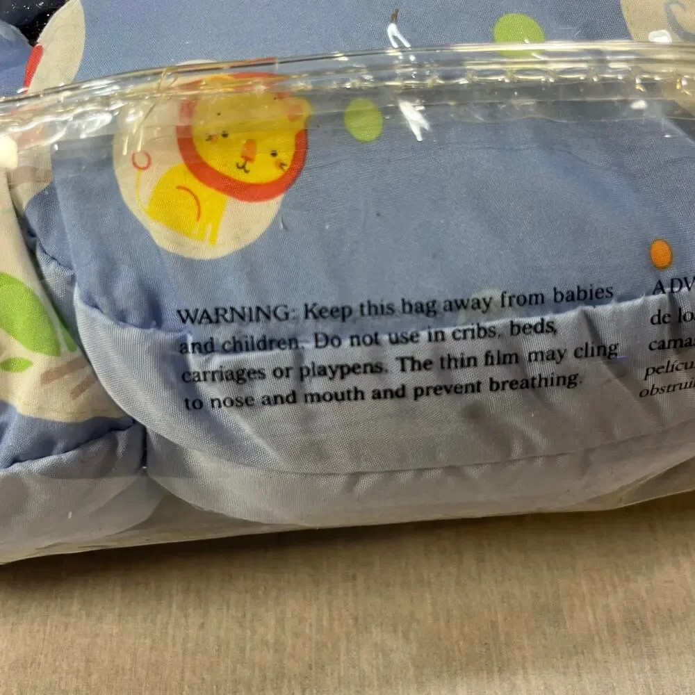Vintage Boppy Bare Naked Nursing Pillow w/ Blue Vine & Jungle Covers Baby‎